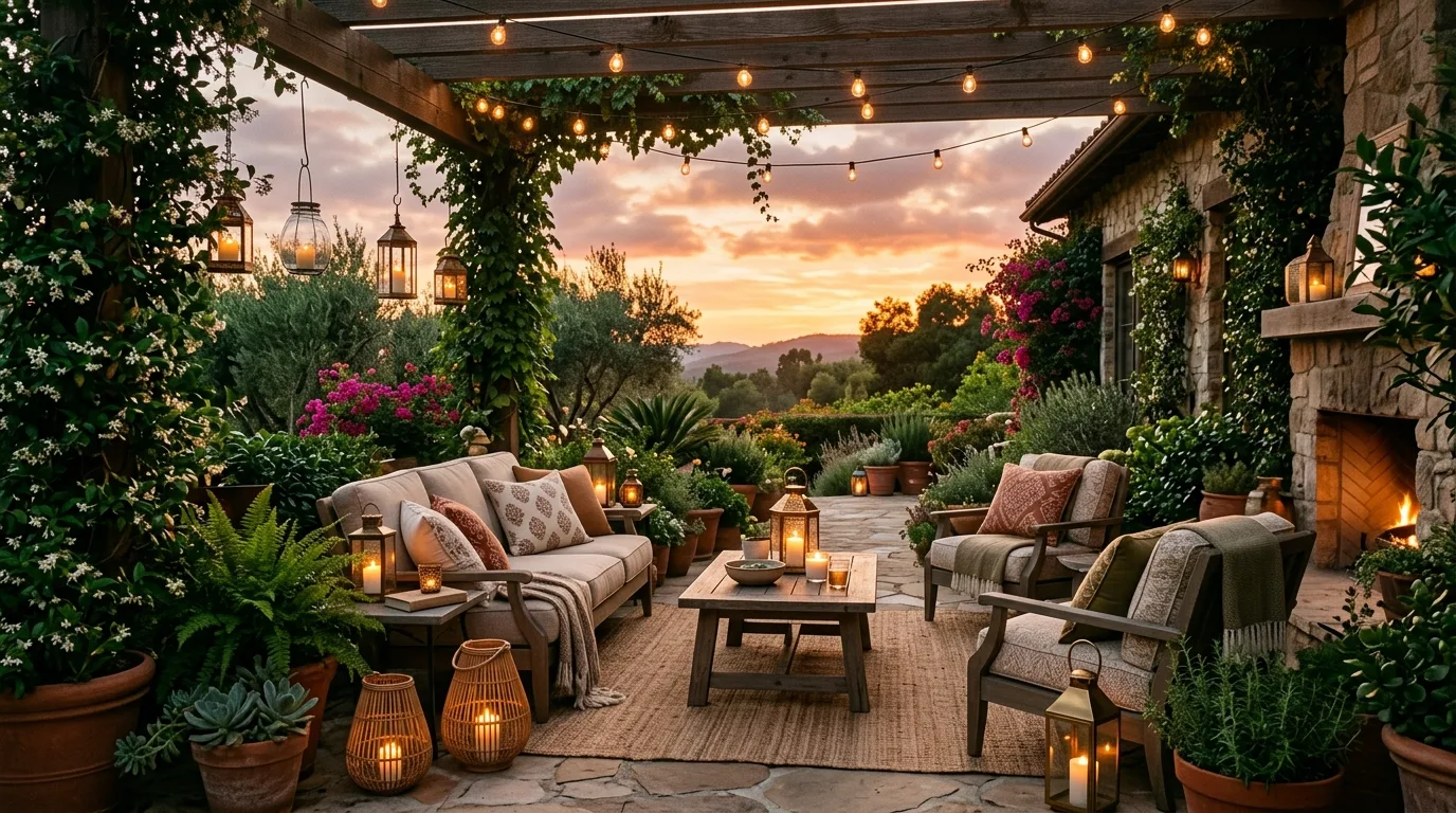 Use repetition to make the design feel cohesive inspiration for an outdoor patio.